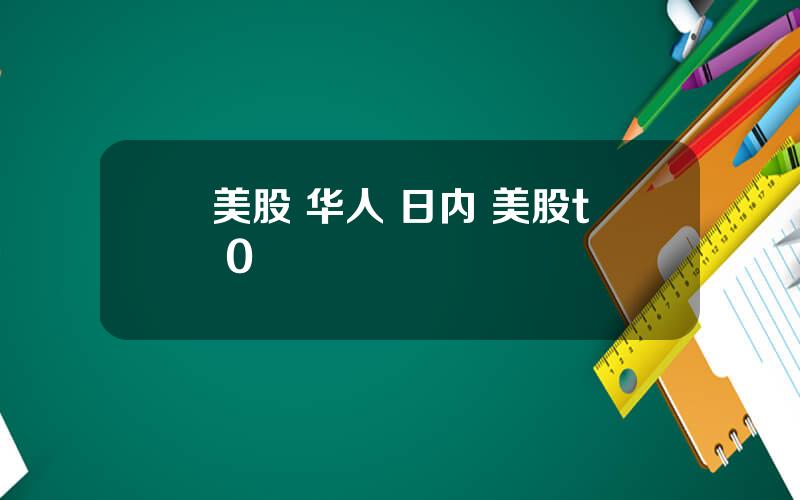 美股 华人 日内 美股t+0